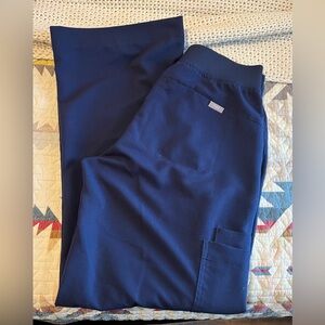 FIGS Isabel Wide Leg Navy Scrubs